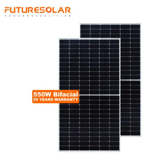 Futuresolar 500w Plus Big Panel double sided bifacial solar panels 525W-550W 