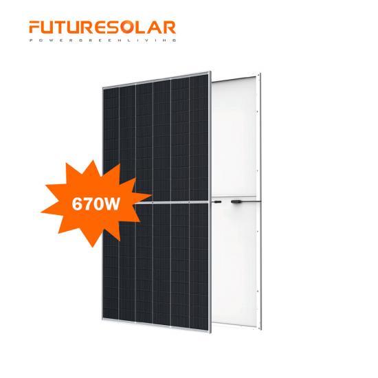 Futuresolar 650-670w Hafl-cell Monofacial PERC Solar Panel 