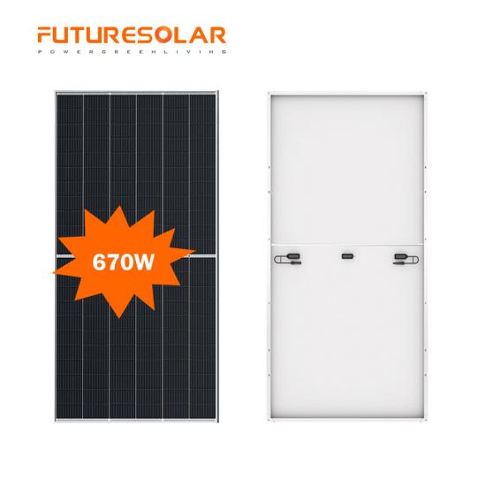 Futuresolar 650-670w Hafl-cell Monofacial PERC Solar Panel 